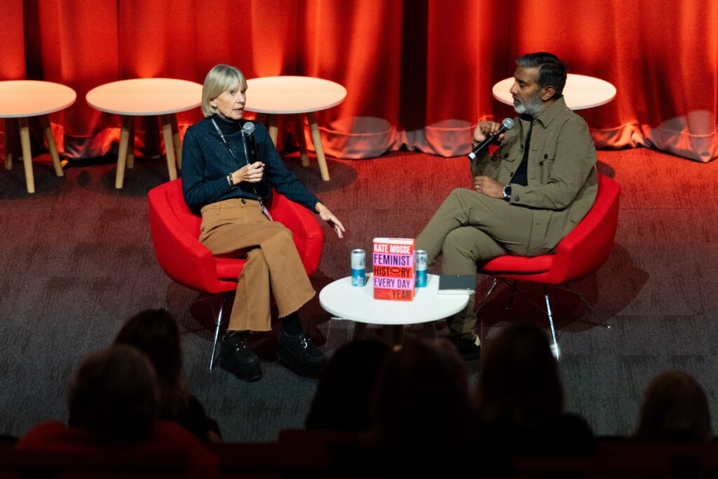 Kate Mosse and Nihal Arthanayake at Labour Party Conference