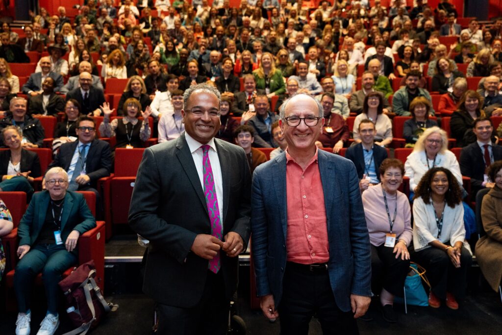 Armando Iannucci and Krishnan Guru-Murphy at Labour Party Conference